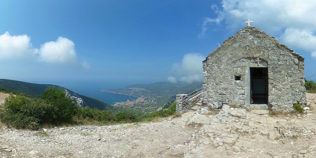 View from the public summit of Hum, Vis Island, Croatian Mountains