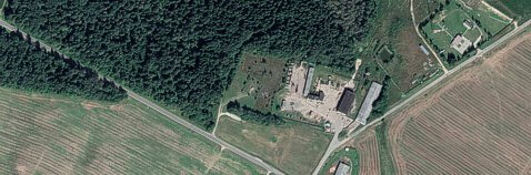 Aerial view of Dzyarzhynskaya Hara, Belarus. Google Earth.