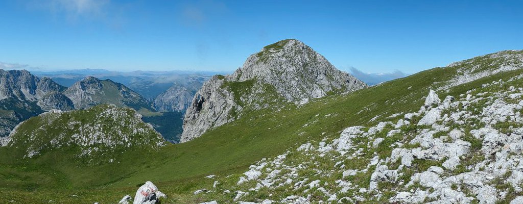 Maglić from col on the ridge.