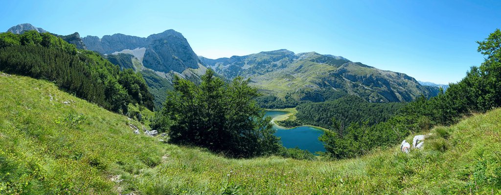 Looking down on Trnovaćko jezero (Lake Trnovaćko.