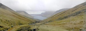 View of Wast Water from just below the Lingmell Gill ford.