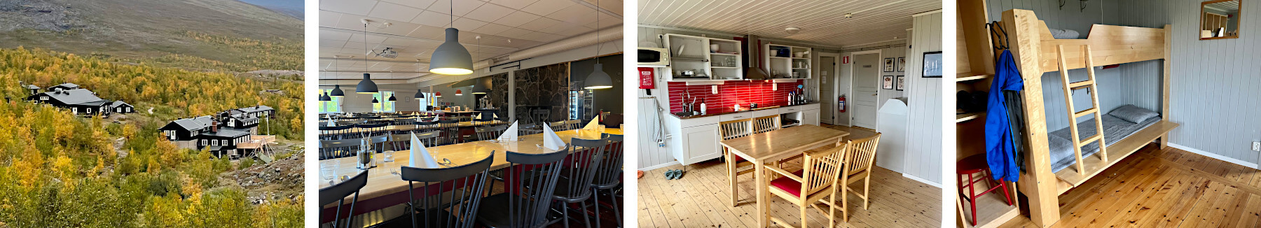 STF Kebnekaise Fjällstation has a restaurant, cabins with electricity, kitchens, flushing toilets, and bunks, &copy; Derek Stillingfleet, September 2026.