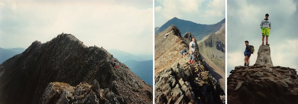 Crib Goch & Snowdon Summit, May 1990.